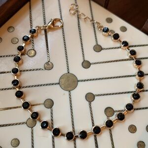 Gold and Black Chain Bracelet